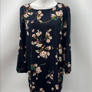 Lulu's Herbaceous Babe Navy Floral Shift Large Dress